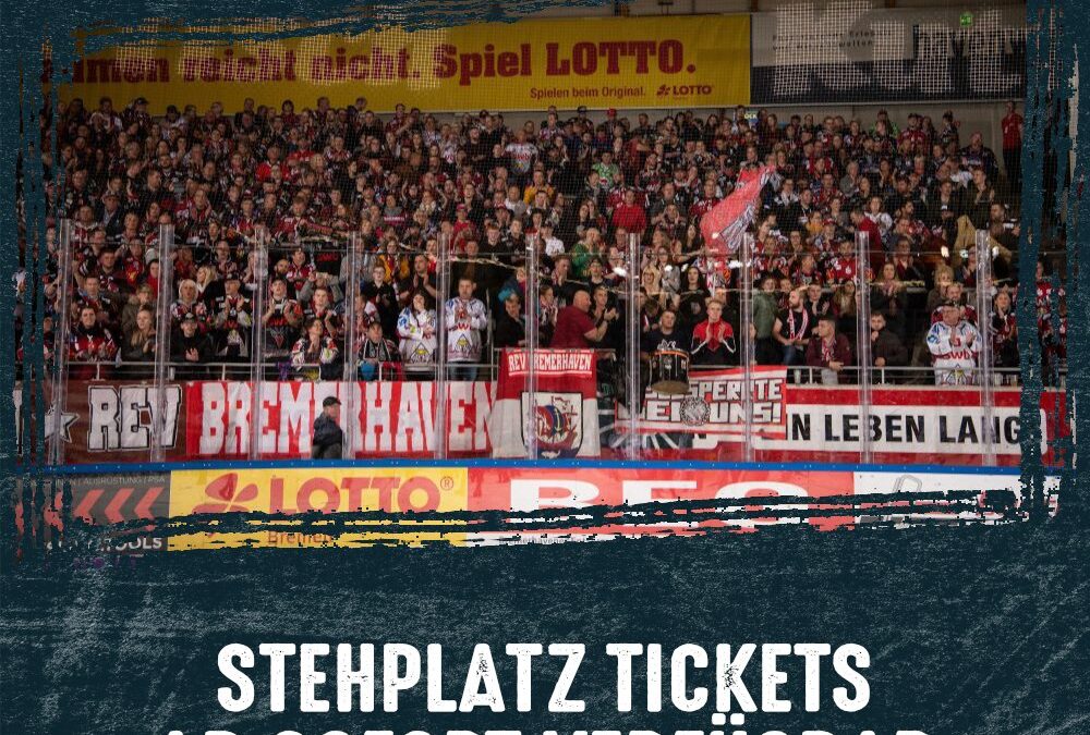 Stehplatzkarten für das Heimspiel gegen die Straubing Tigers verfügbar