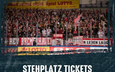 Stehplatzkarten für das Heimspiel gegen die Straubing Tigers verfügbar