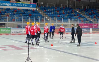 Mannschaft der Pinguins wieder auf dem Eis