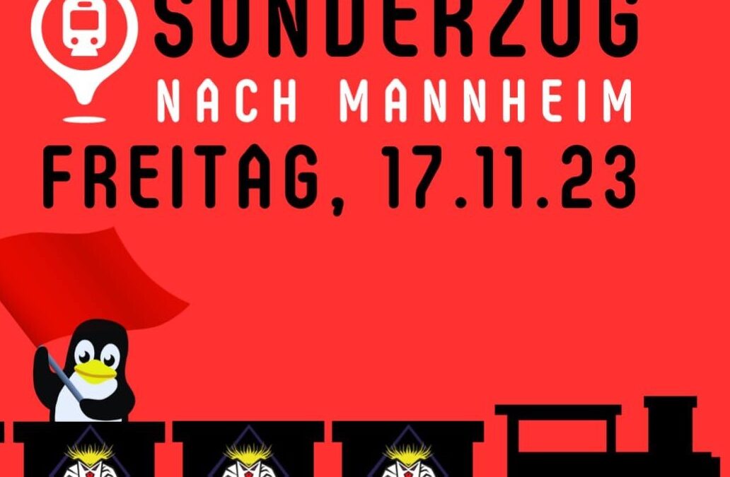 Wichtige Infos für den Sonderzug am Freitag