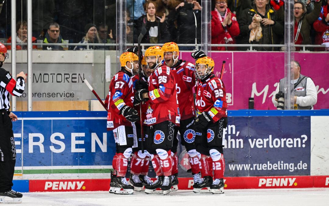 6:5 Sieg nach Overtime gegen Wolfsburg – Pinguins feiern 8. Sieg in Folge